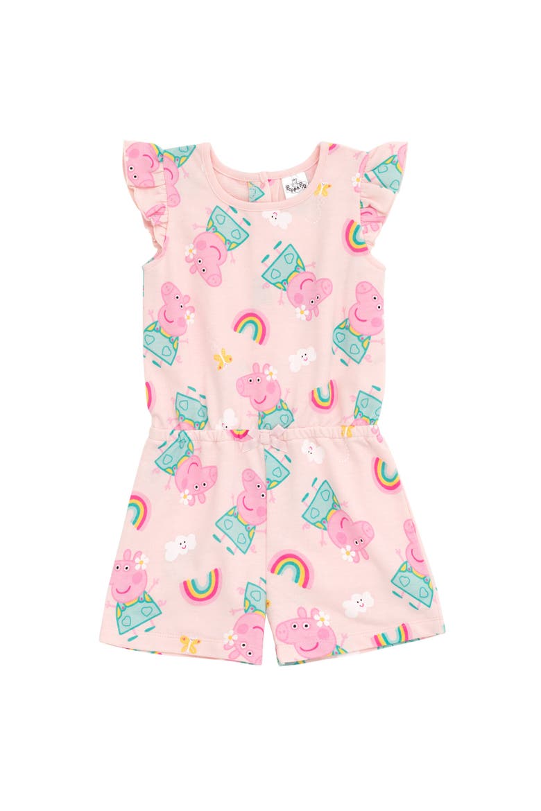 Sleeveless Skater Romper, Main, color, Pink