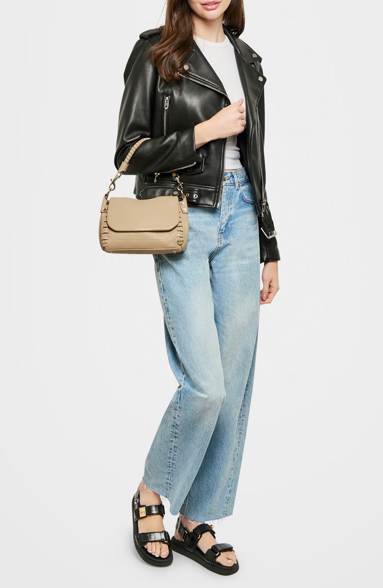 AIMEE Mini Zen Leather Crossbody Bag, Alternate, color, Camel