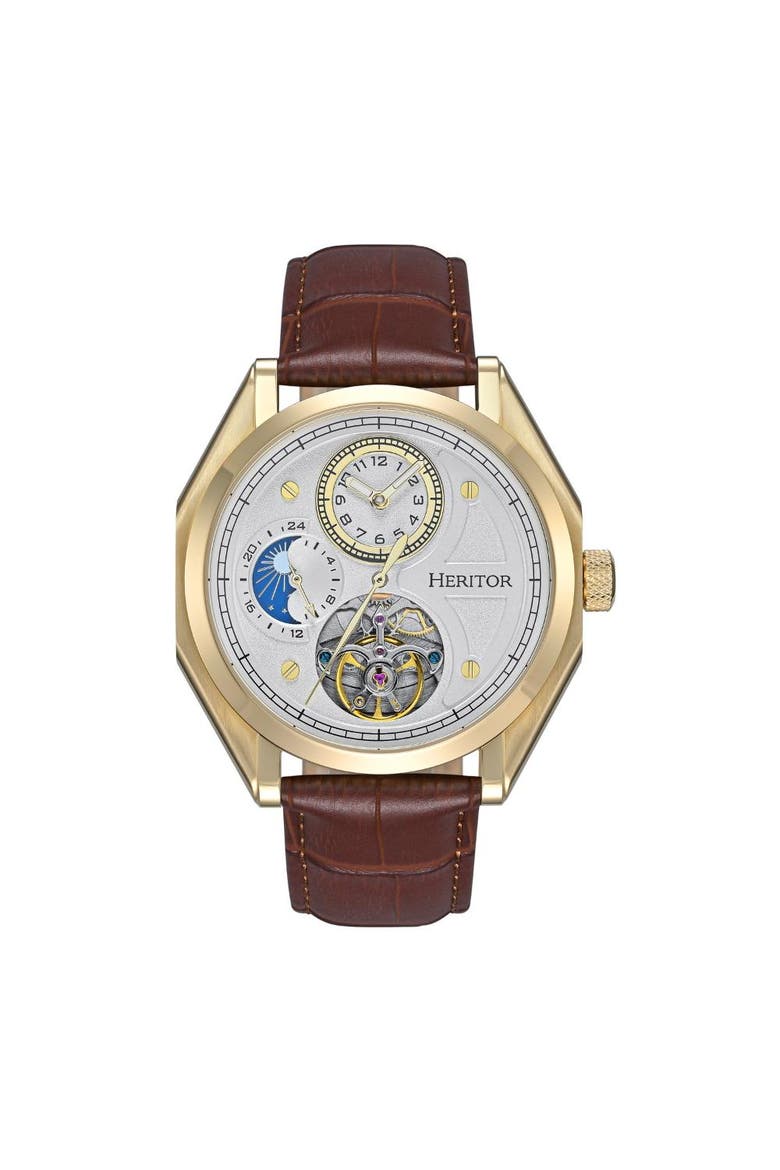 Antoni 24 Hour Mens Watch, Main, color, Gold