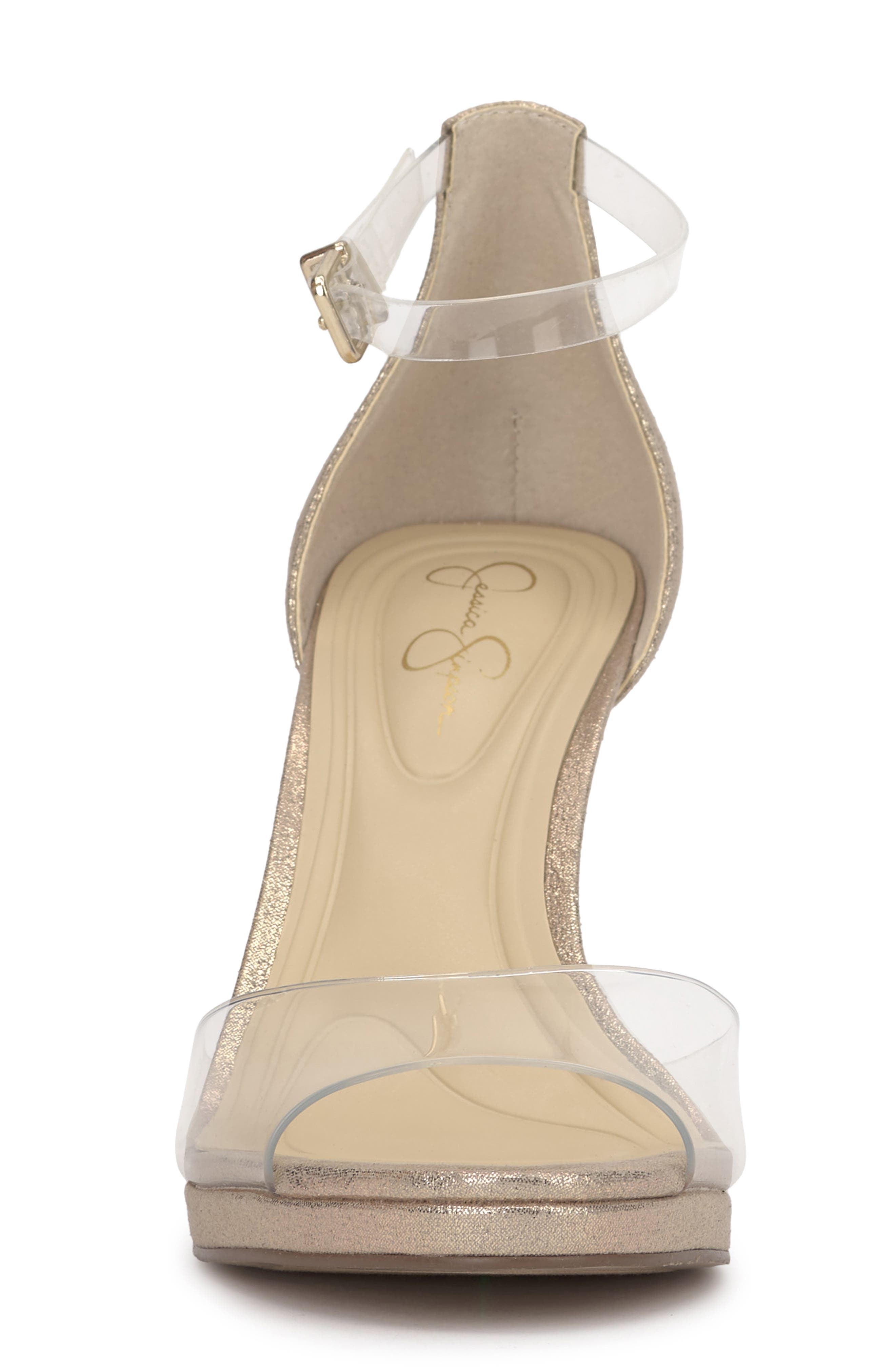 Daisile Ankle Strap Sandal, Alternate, color, CHAMPAGNE SHIMMER