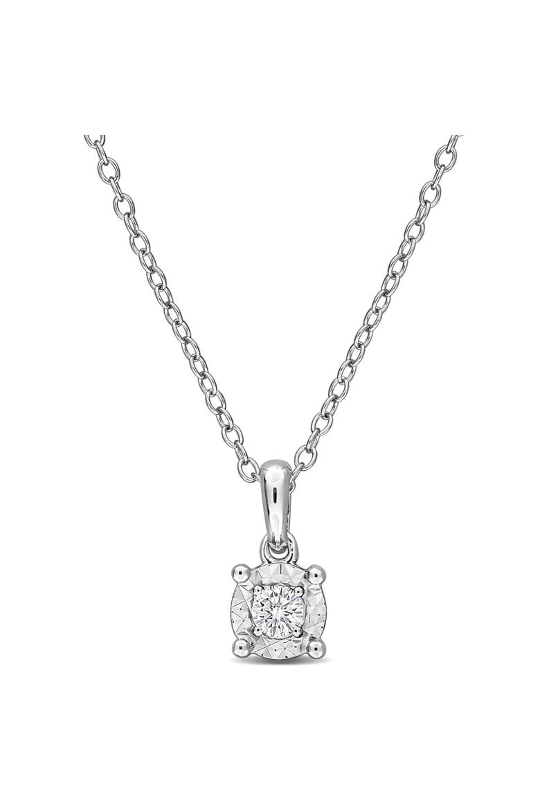 1/10 CTW Lab-Grown Diamond Solitaire Necklace, Main, color, Sterling silver