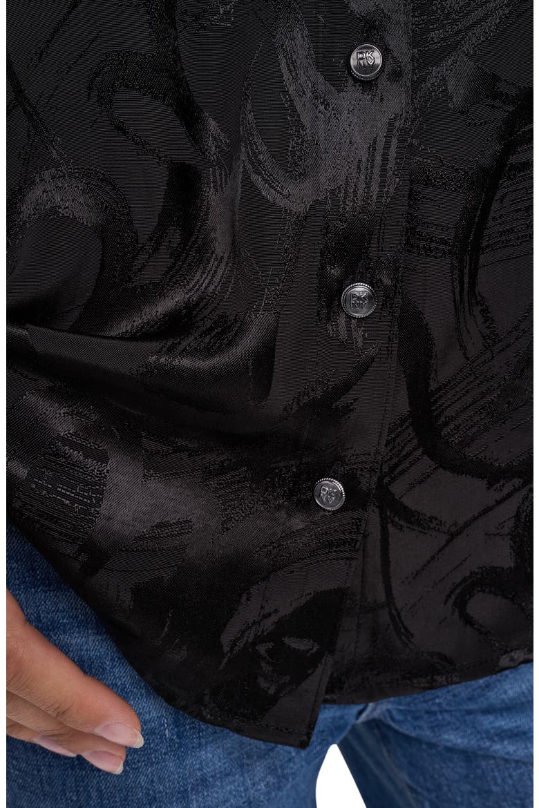 Roll Tab Sleeve Woven Shirt, Alternate, color, BLACK