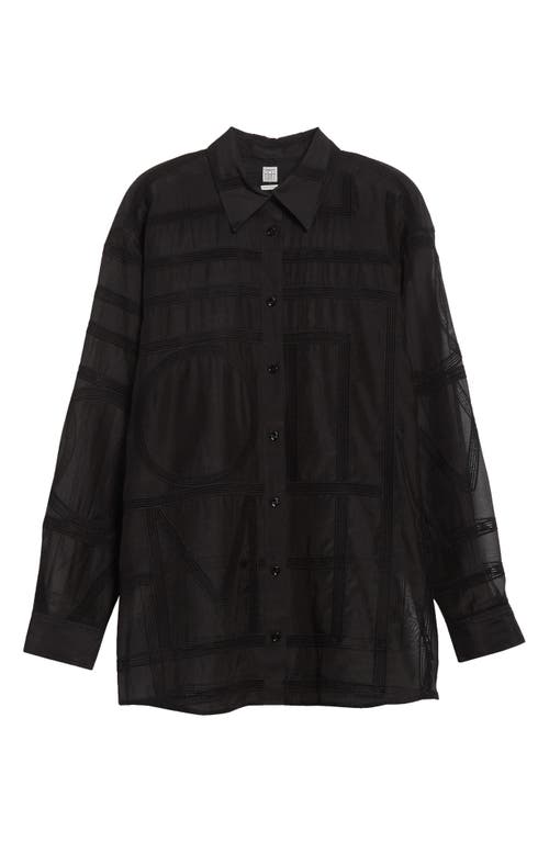 Totême Toteme Shirt With Monogram In Black
