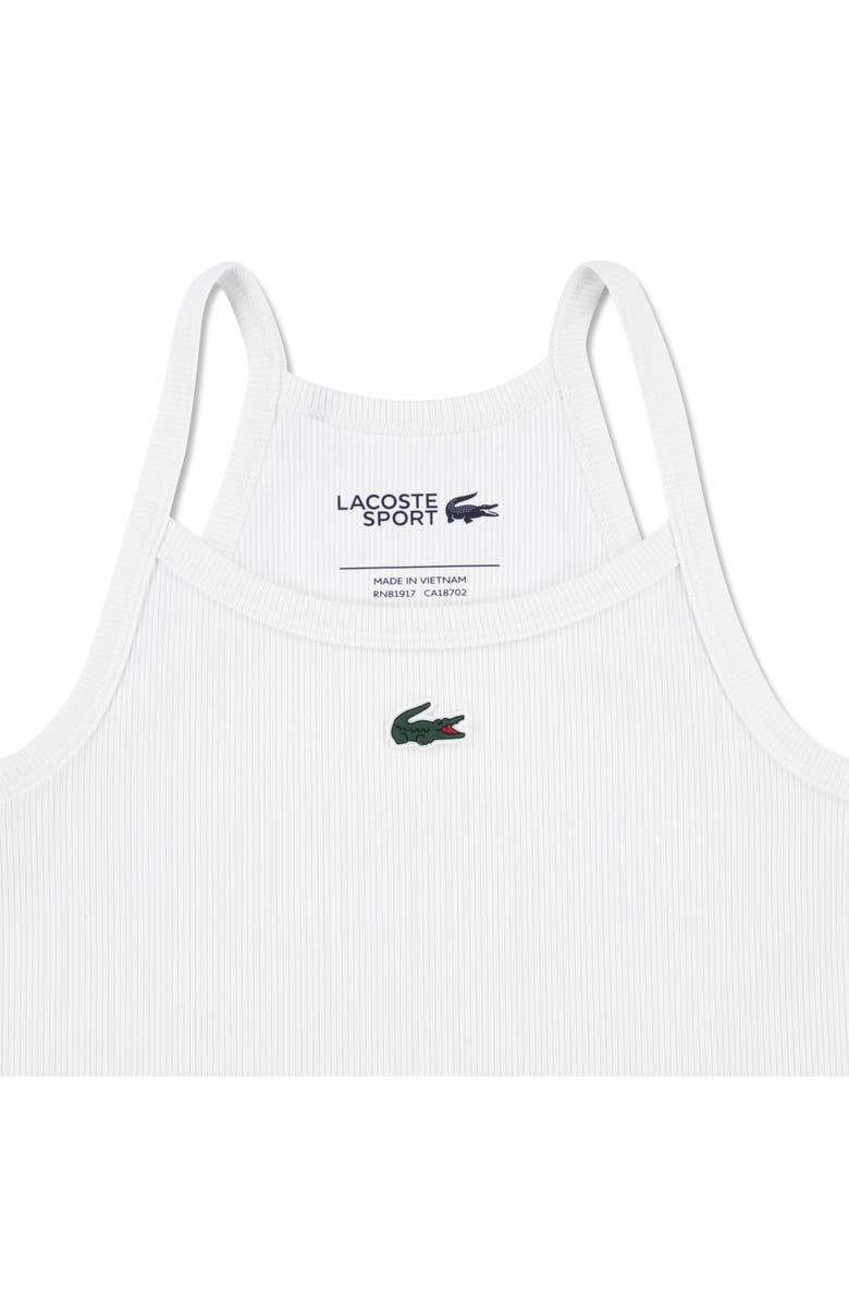 Lacoste Kids' Logo Rib Tank, Alternate, color, Blanc