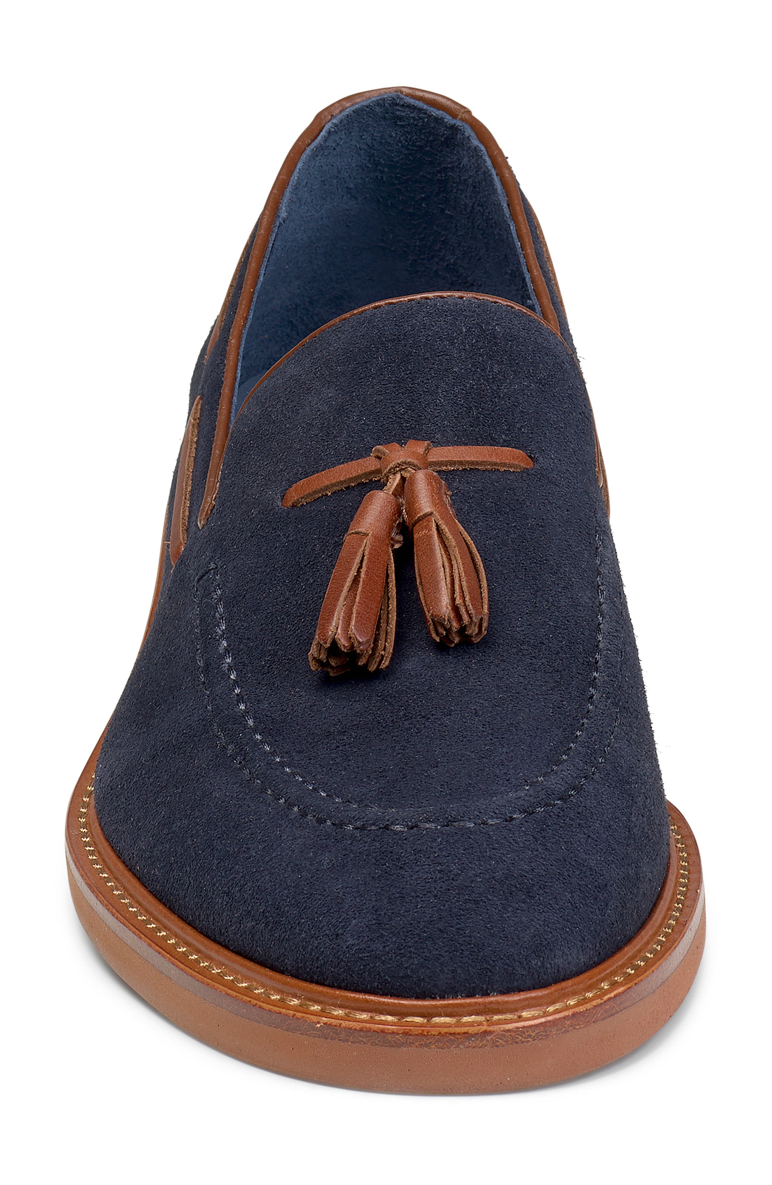 Lofland Tassel Loafer, Alternate, color, NAVY SUEDE