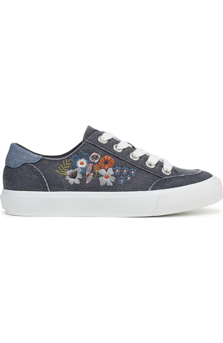 Blowfish Malibu Vivid 3 Floral Embroidered Low Top Sneaker, Alternate, color, Navy Floral Canvas