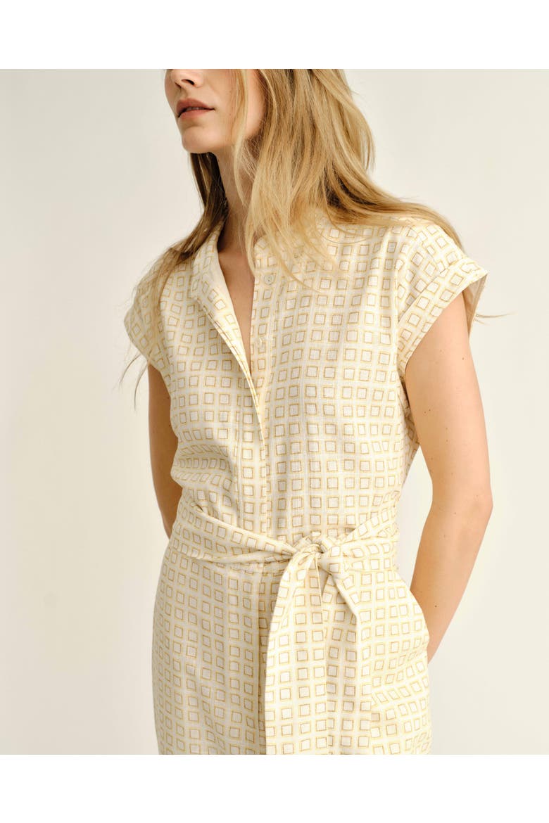 Marin Linen Jumpsuit, Alternate, color, Seaglass Print-Ivory