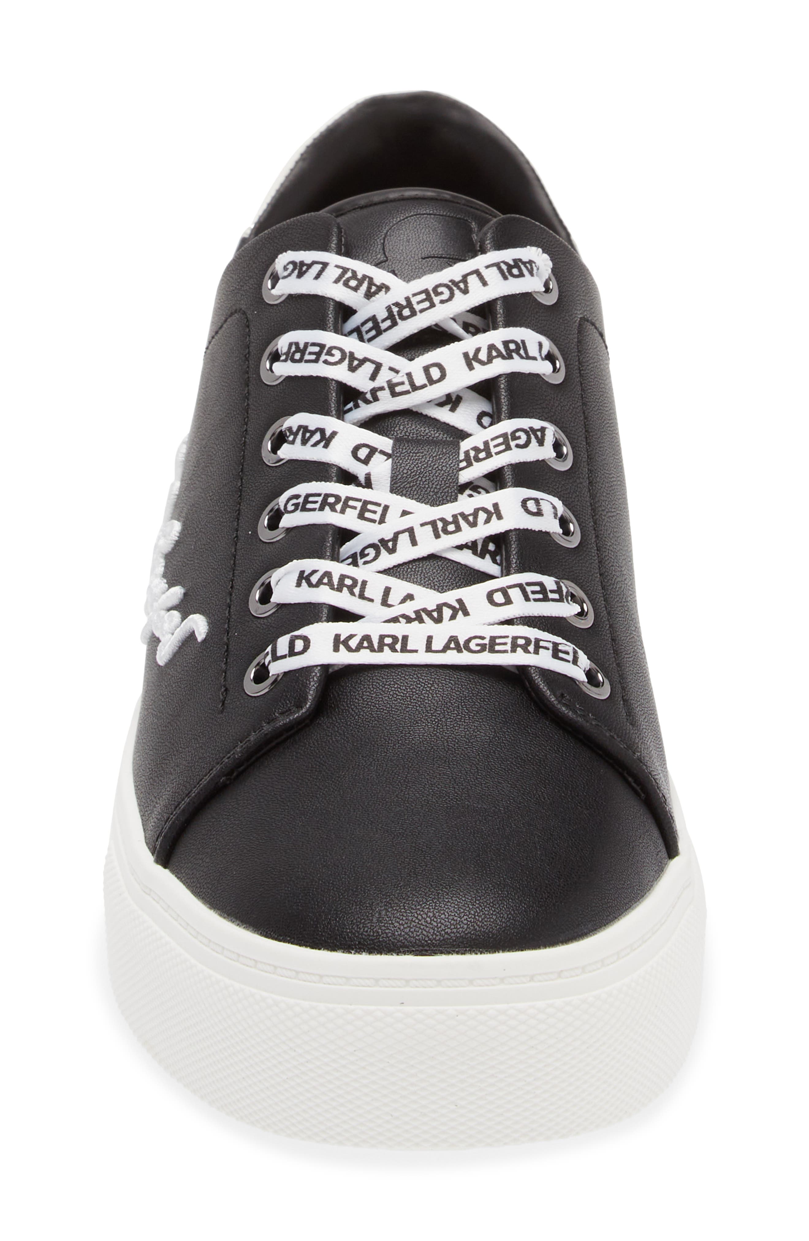 KARL LAGERFELD PARIS Cylie Low Top Sneaker, Alternate, color, Black