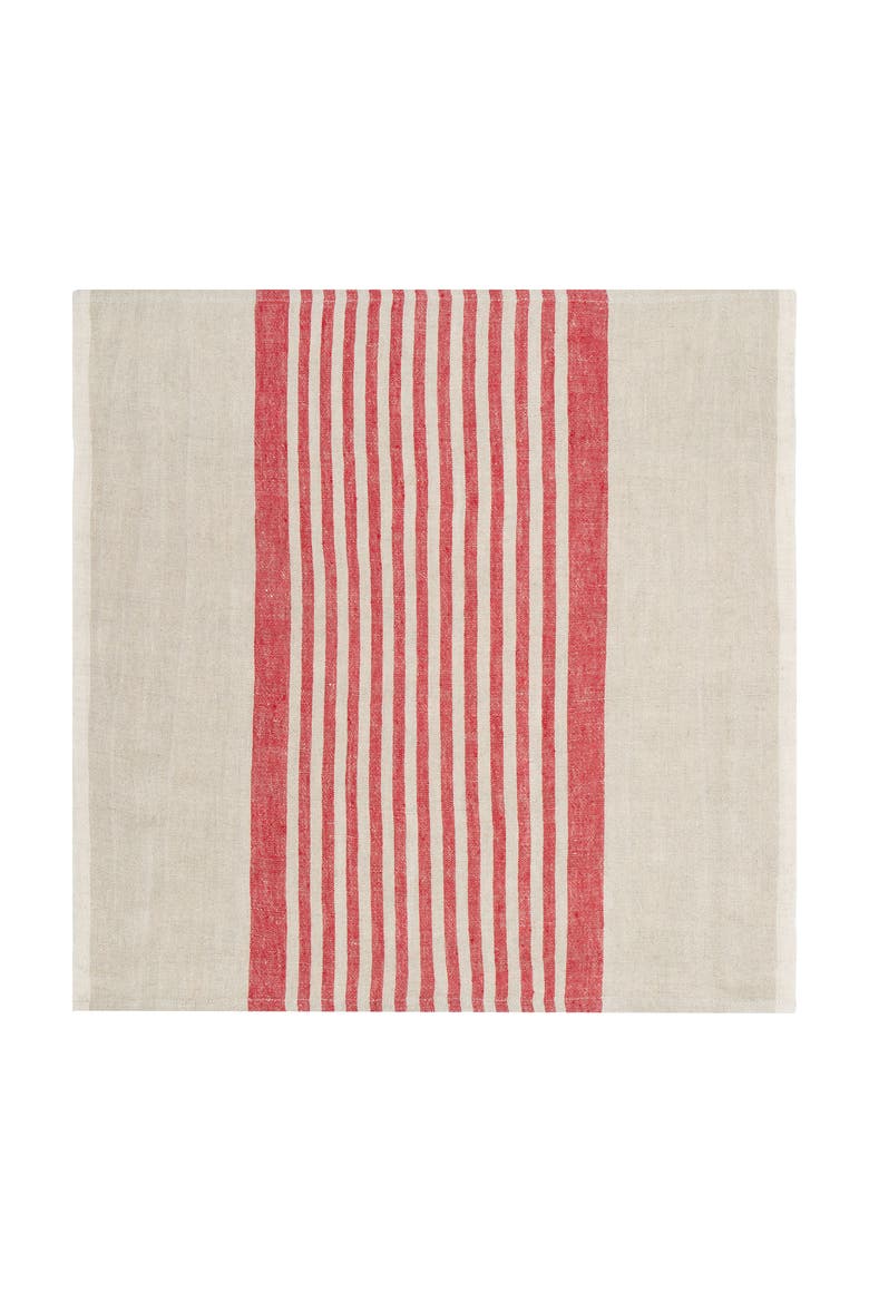 Brittany Napkins - Set of 4, Alternate, color, Natural, Red 20" x 20"