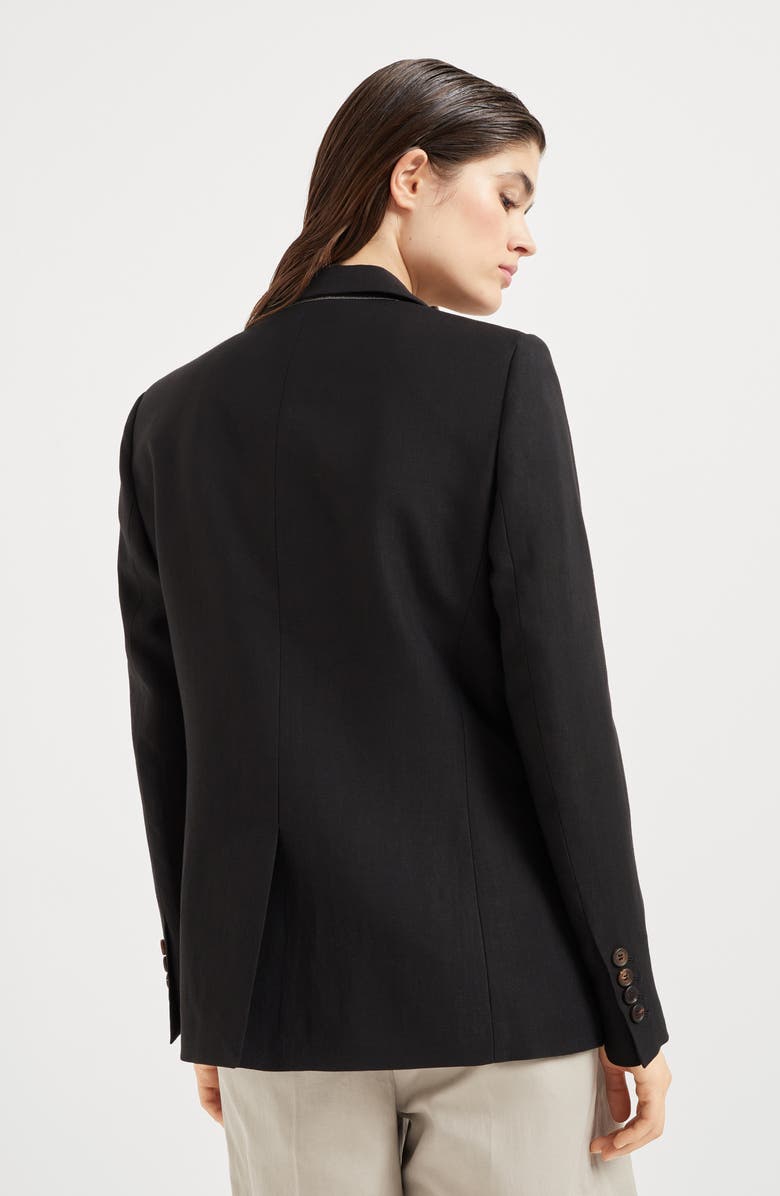 Brunello Cucinelli Twill blazer with monili, Alternate, color, 