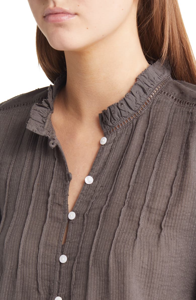 Faherty Willa Button Front Peasant Blouse, Alternate, color,