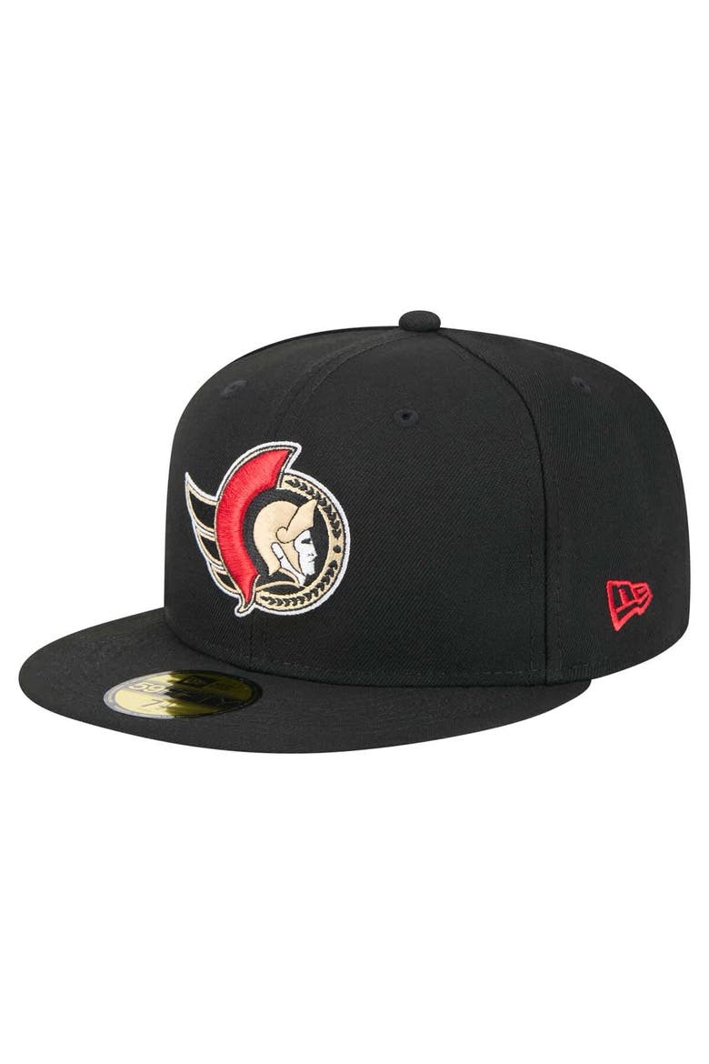 Men's New Era Black Ottawa Senators Core 59FIFTY Fitted Hat, Main, color, Black