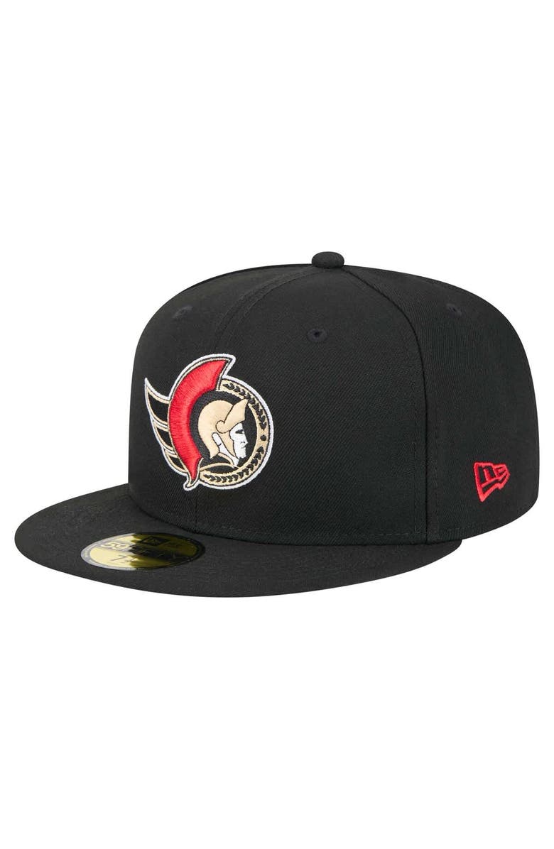 New Era Men's New Era Black Ottawa Senators Core 59FIFTY Fitted Hat, Main, color, Black