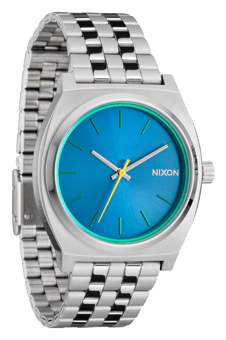 Time Teller Bracelet Watch, 37mm, Main, color, SILVER / BYRON BLUE