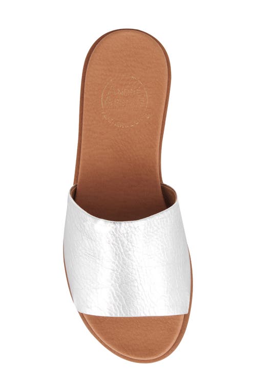 Andre Assous Fran Slide Sandal In Silver