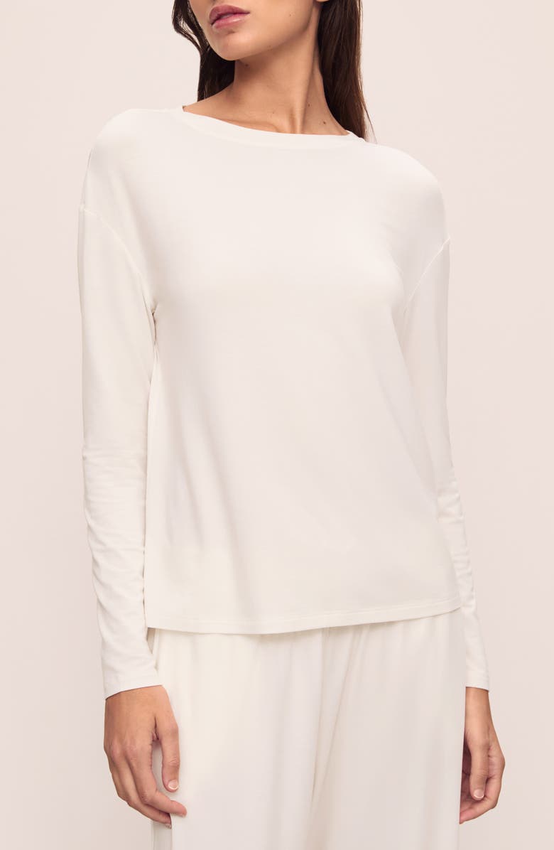 Eberjey Gisele Stretch Modal Pajama Top, Main, color, Ivory