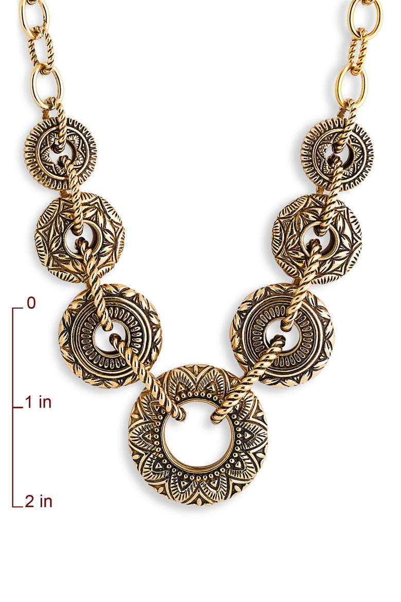 'Mayan' Bronze Link Necklace, Alternate, color, BRONZE