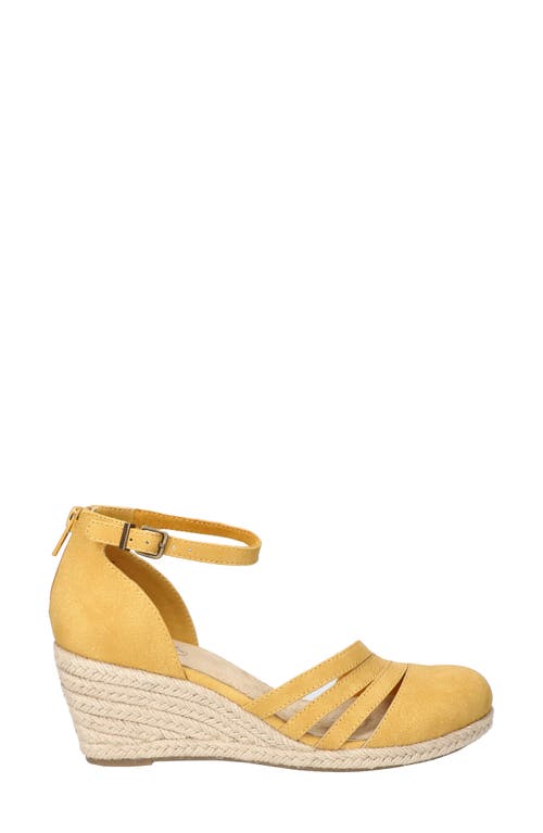 EASY STREET EASY STREET DAYTONA ANKLE STRAP ESPADRILLE PLATFORM WEDGE