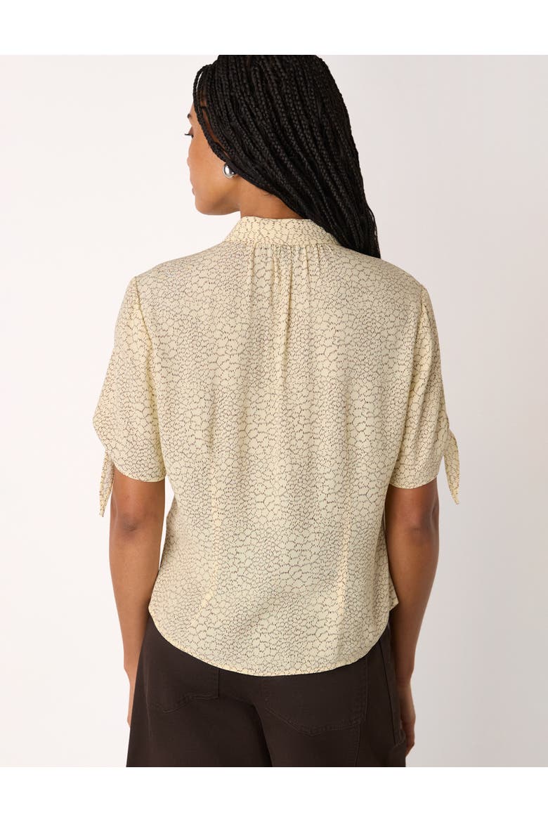 Dashed Marks Tie Sleeve Shirt, Alternate, color, Ivory/Multi