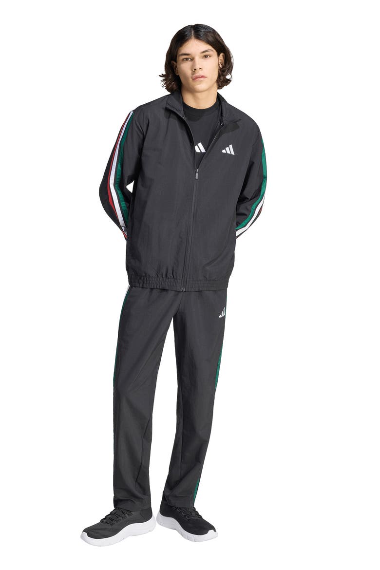 x Farm Rio House of Tiro Track Jacket, Alternate, color, BLACK/ GREEN/ WHITE/ SCARLET