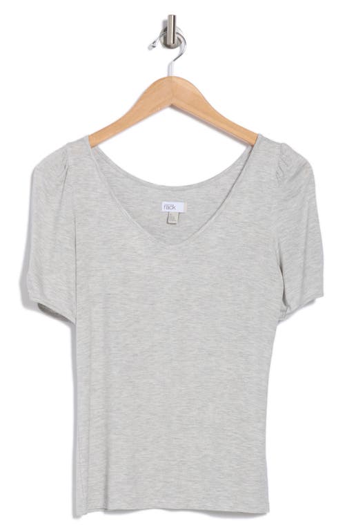 Nordstrom Rack V-neck Pleated T-shirt In Grey Light Heather