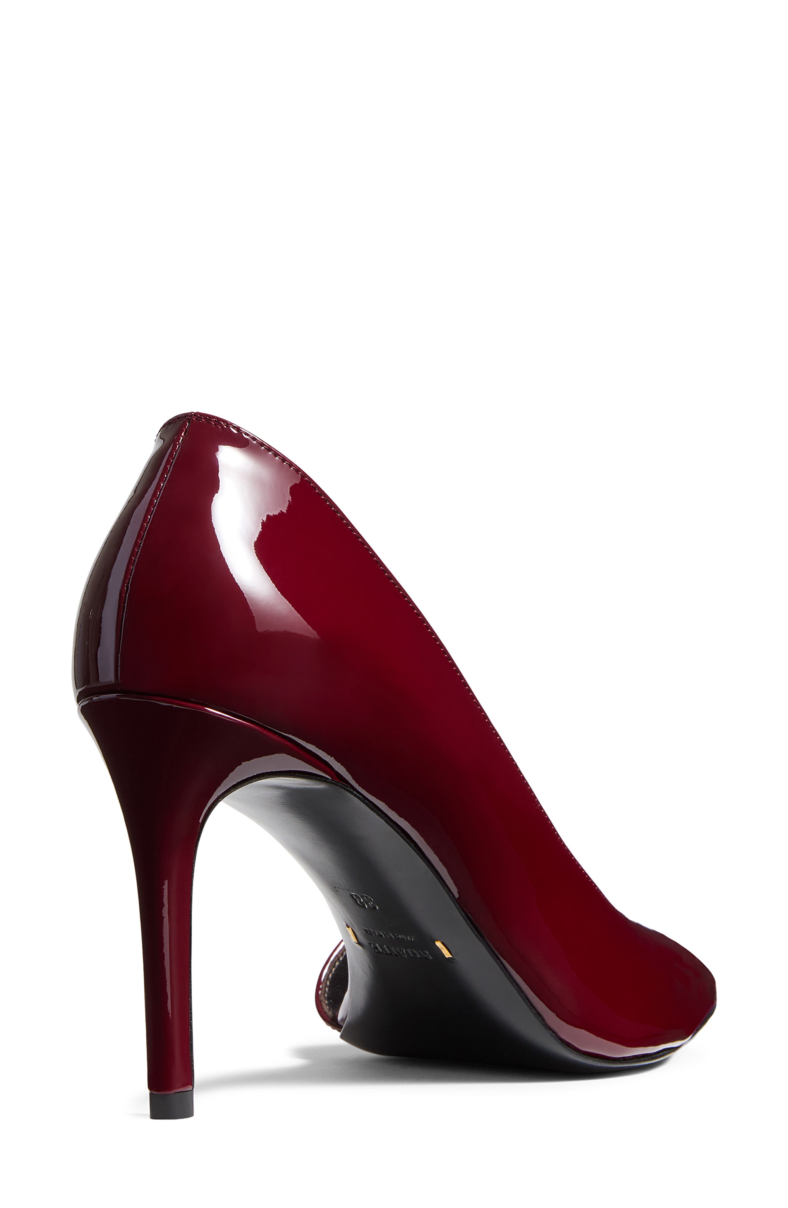 Khaite Jett Pointed Toe Half d'Orsay Pump, Alternate, color, Oxblood