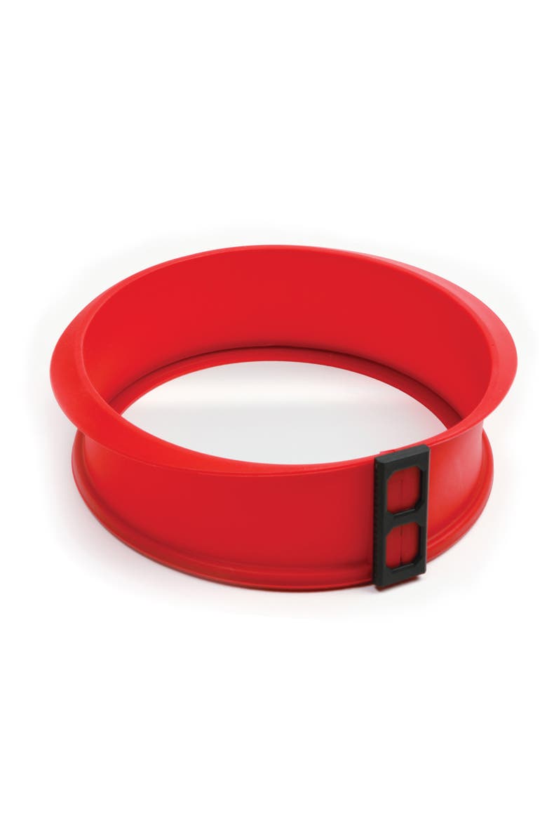 Norpro Silicone and Glass 9-Inch Springform Pan, Alternate, color, Red