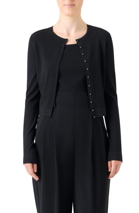 Crop Crewneck Cardigan