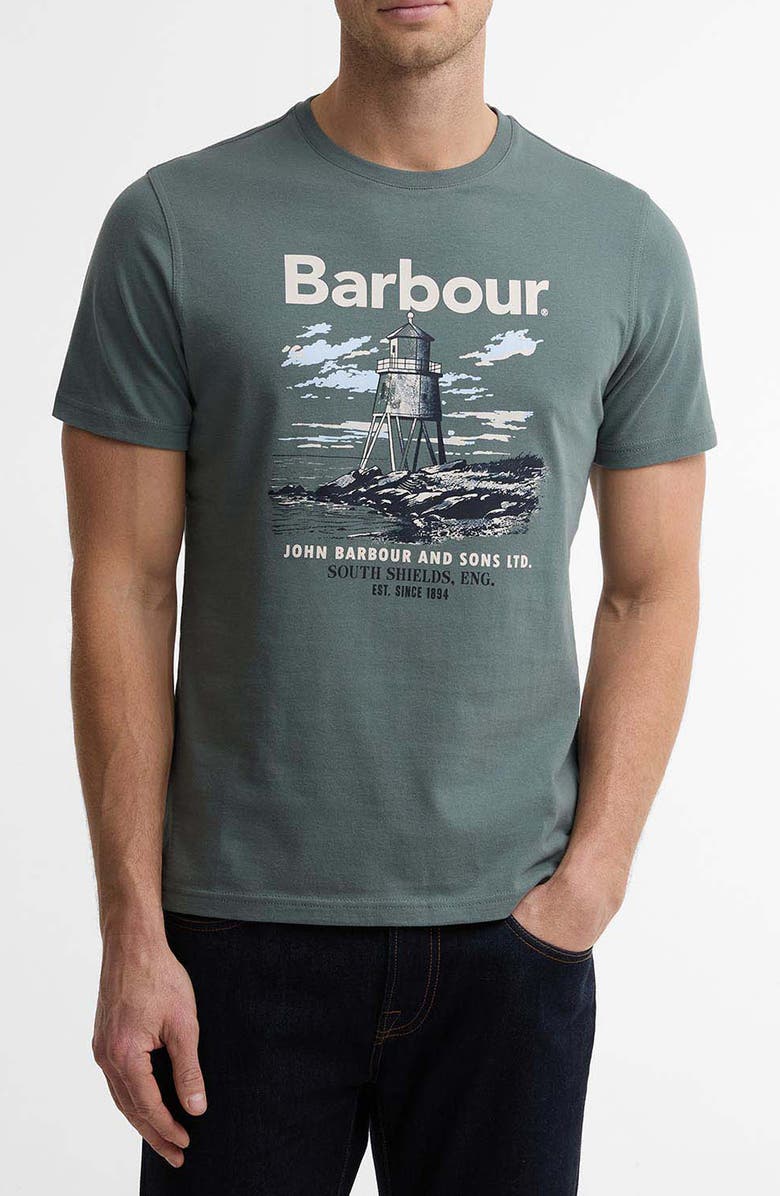 Barbour Harbourside Cotton Graphic T-Shirt, Main, color, Vintage Teal