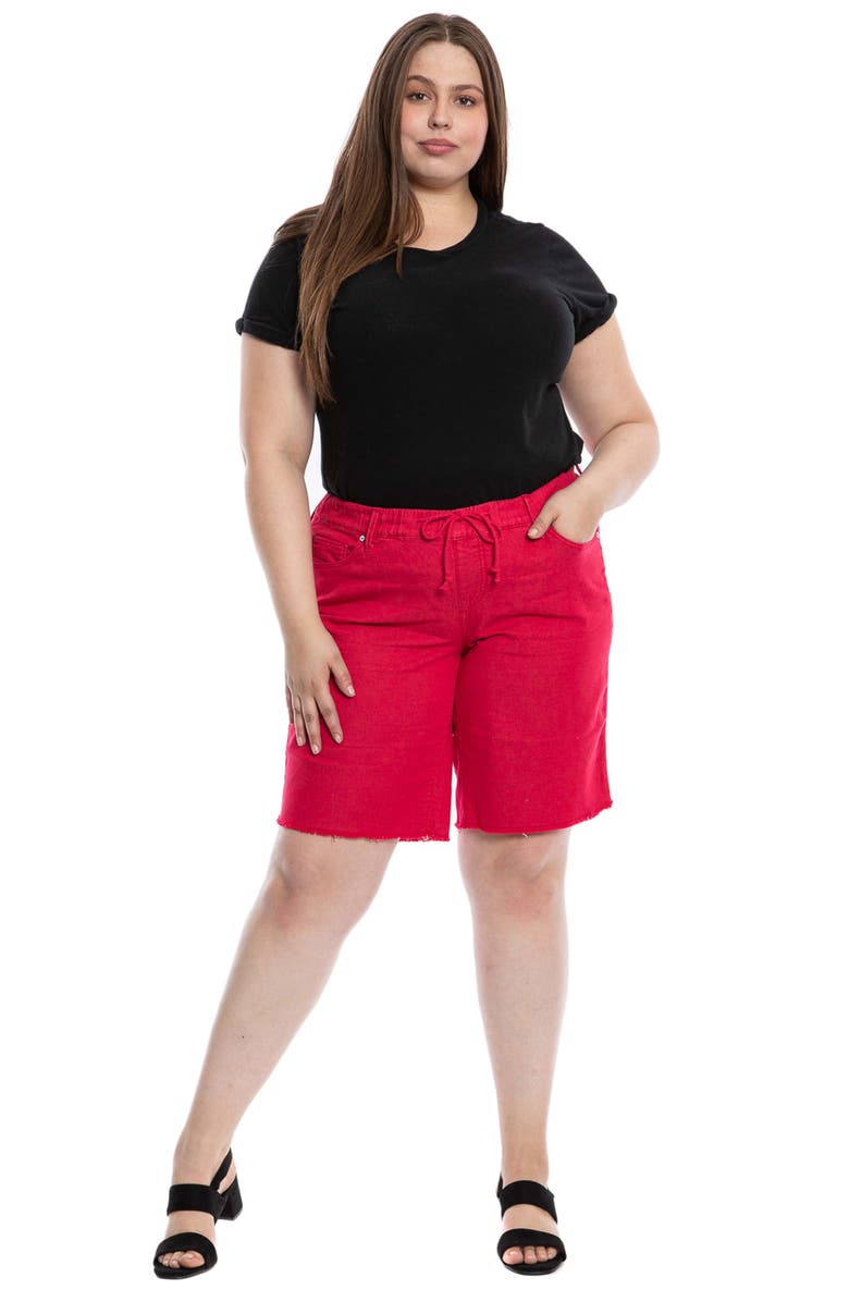 SLINK Jeans Easy Fit Shorts, Alternate, color, Rose Red
