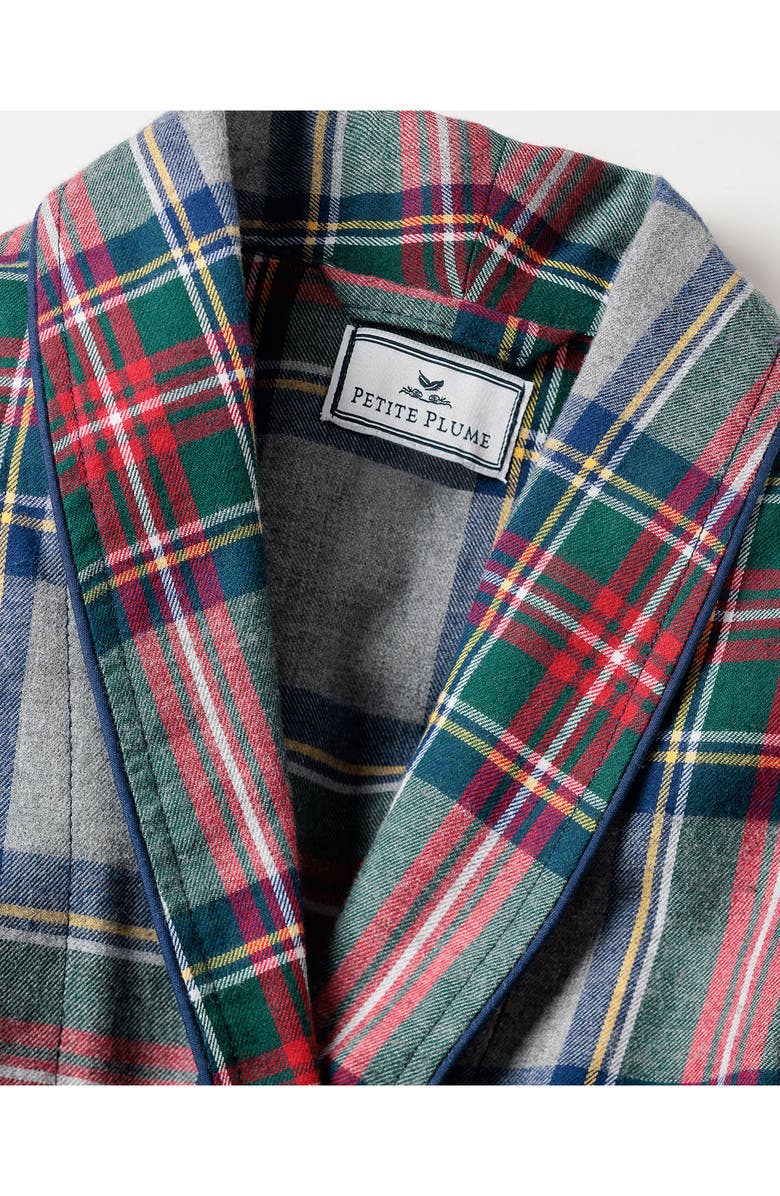 Petite Plume Westinster Tartan Cotton Flannel Robe, Alternate, color, 
