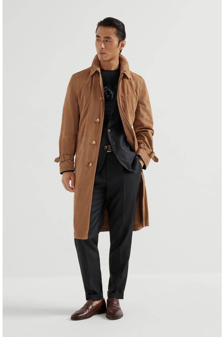 Chalk stripe unconstructed Cavallo blazer, Alternate, color, Black