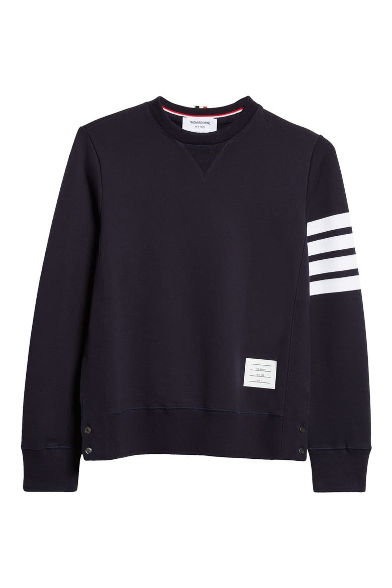 Stripe Sleeve Sweatshirt, Alternate, color, 461 - NAVY
