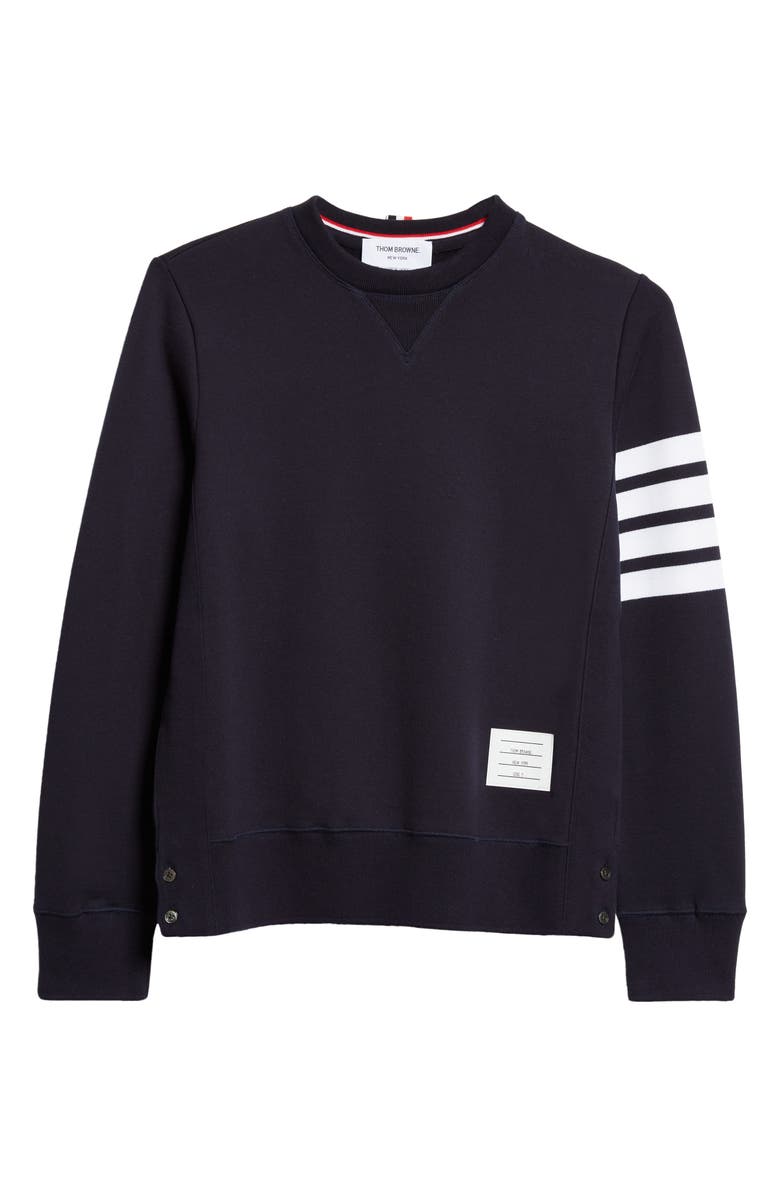 Thom Browne Stripe Sleeve Sweatshirt, Alternate, color, 461 - Navy
