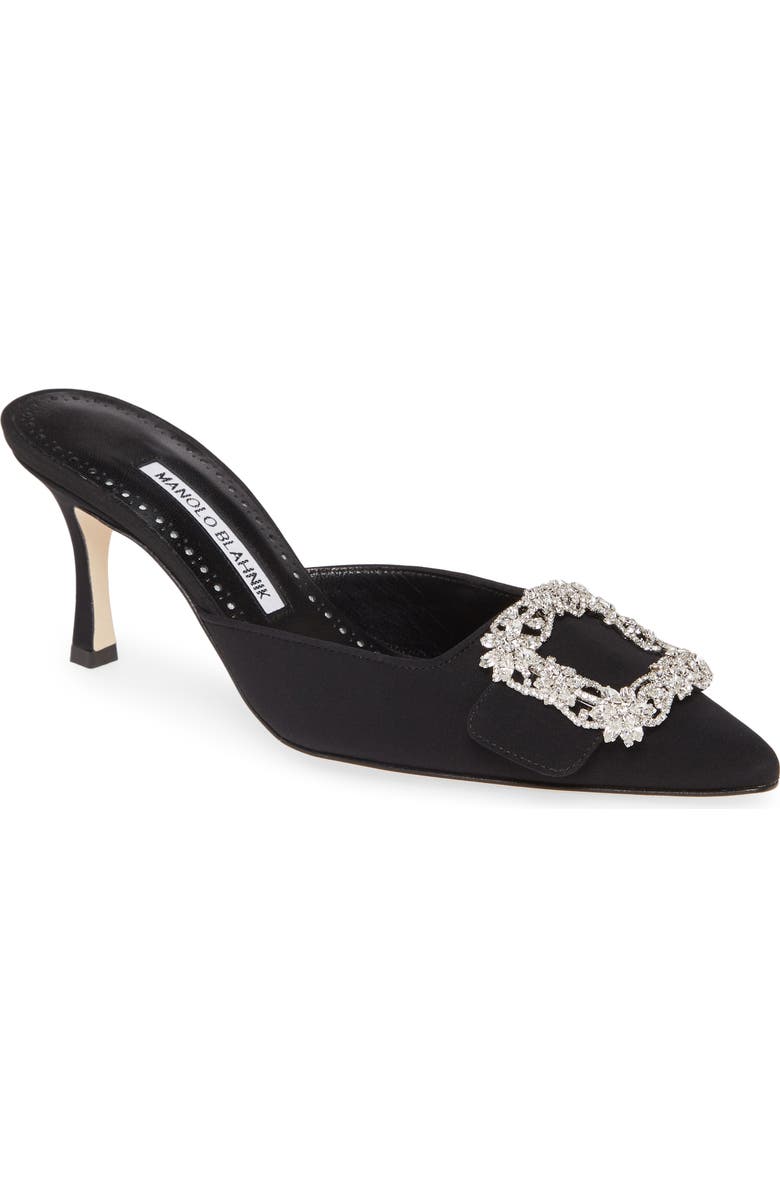 Manolo Blahnik Maysale Buckle Pointed Toe Mule, Main, color,