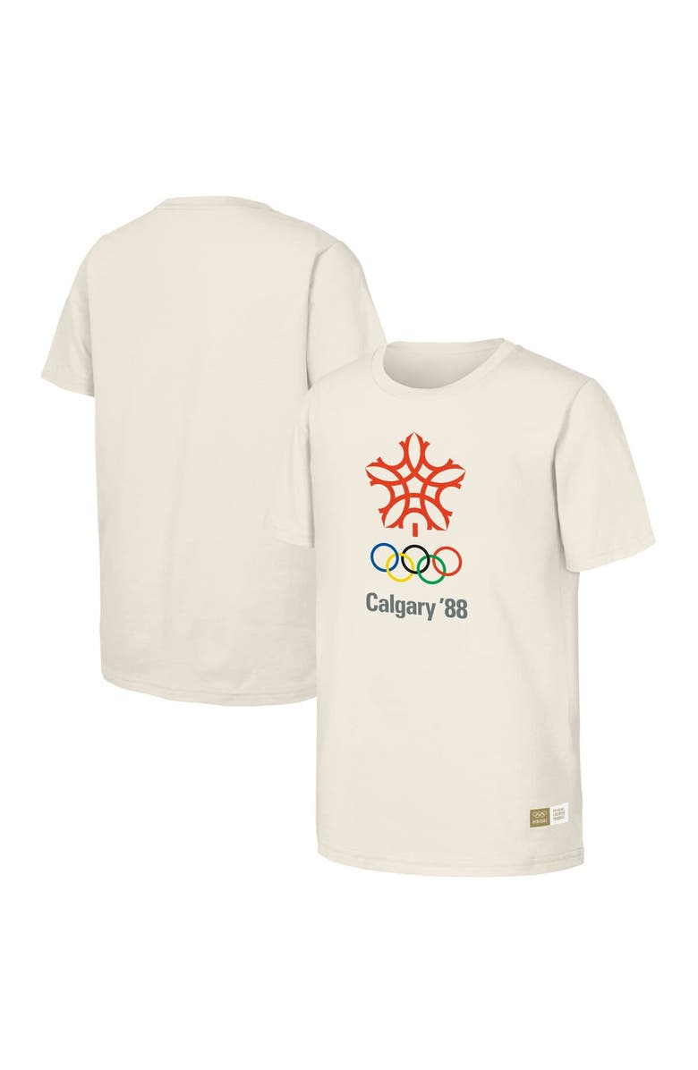 Outerstuff Men's Natural 1988 Calgary Games Olympic Heritage T-Shirt, Main, color, Natural
