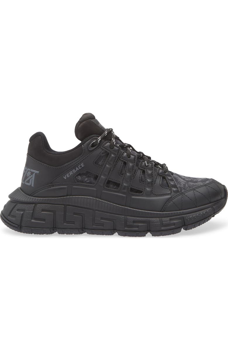 Versace Trigreca Low Top Sneaker, Alternate, color, Black Anthracite