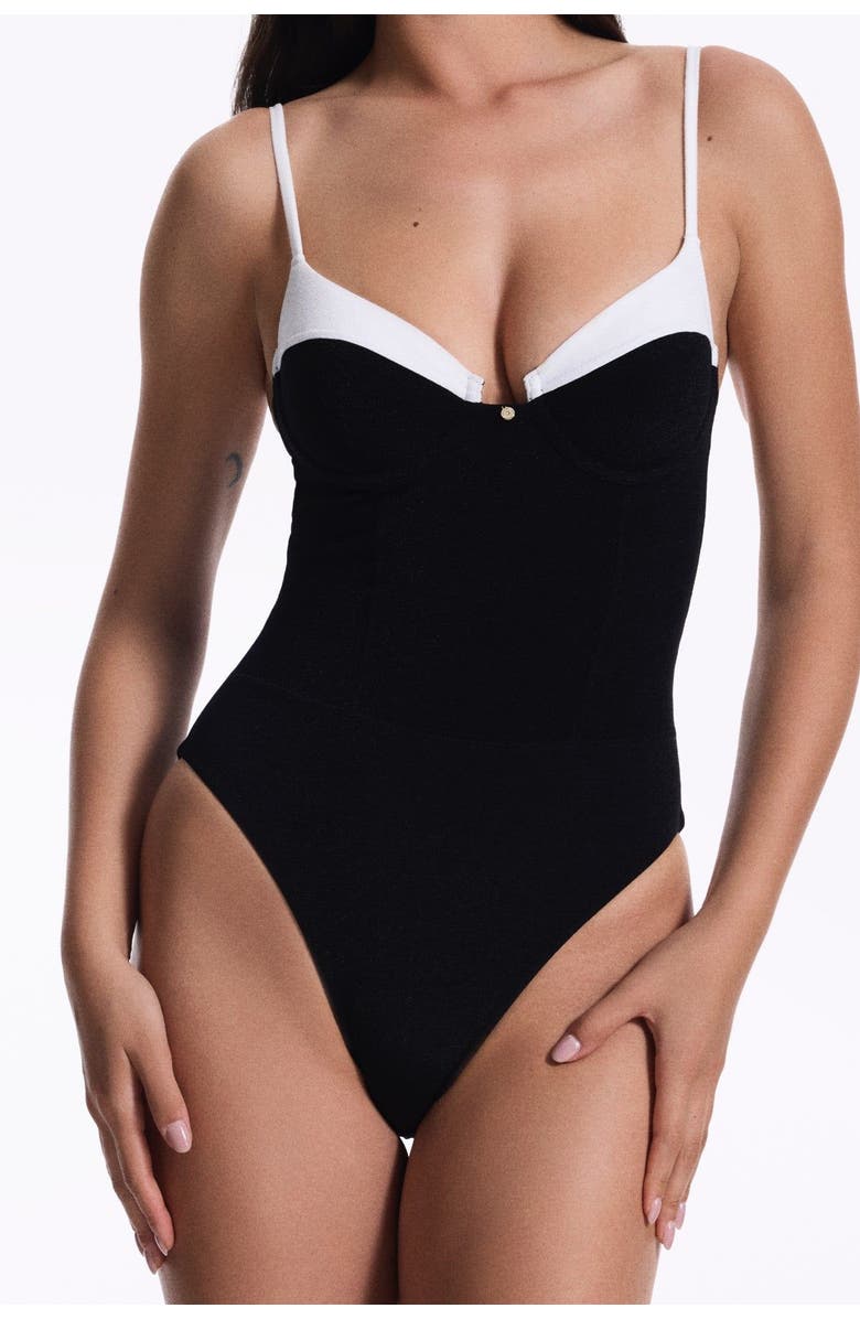 House Of Silk Clair Swimsuit, Alternate, color, Black