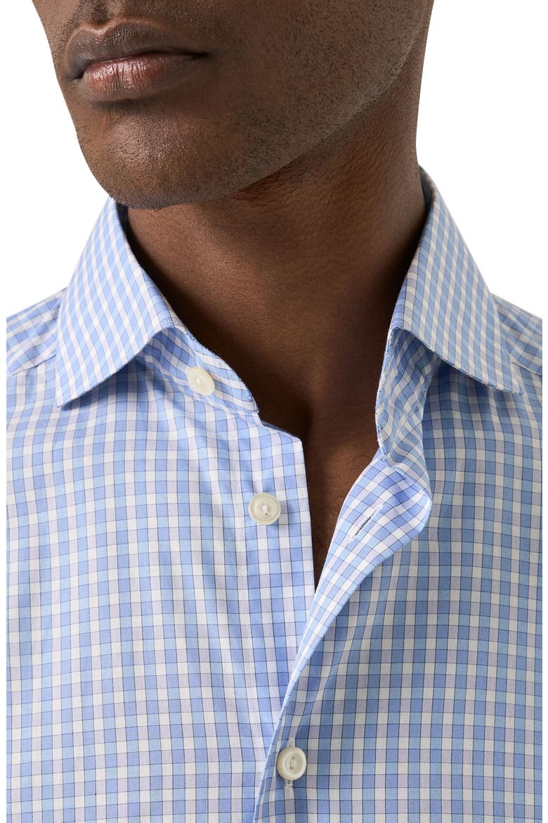 Slim Fit Check Dress Shirt, Alternate, color, MEDIUM BLUE