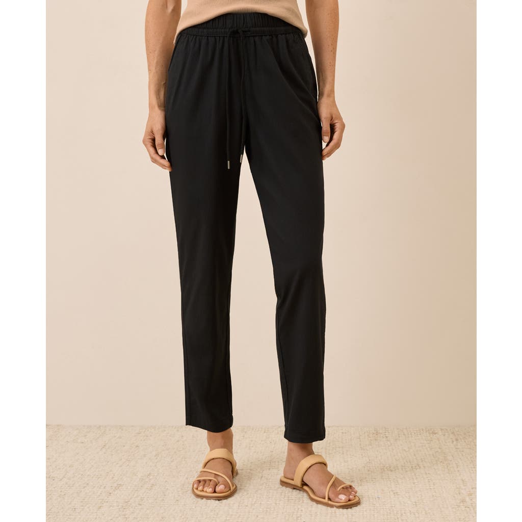 Pact Organic Cotton Daily Twill Drawstring Pant In Black