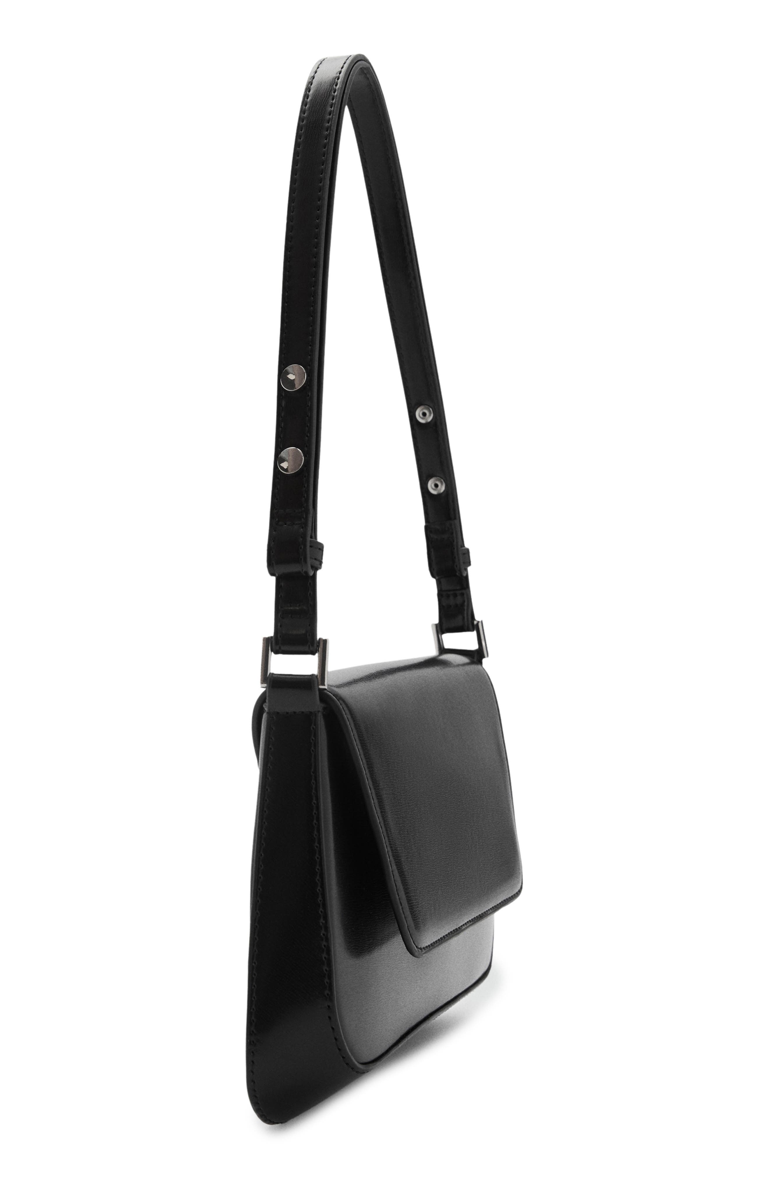 MANGO Faux Leather Shoulder Bag, Alternate, color, 