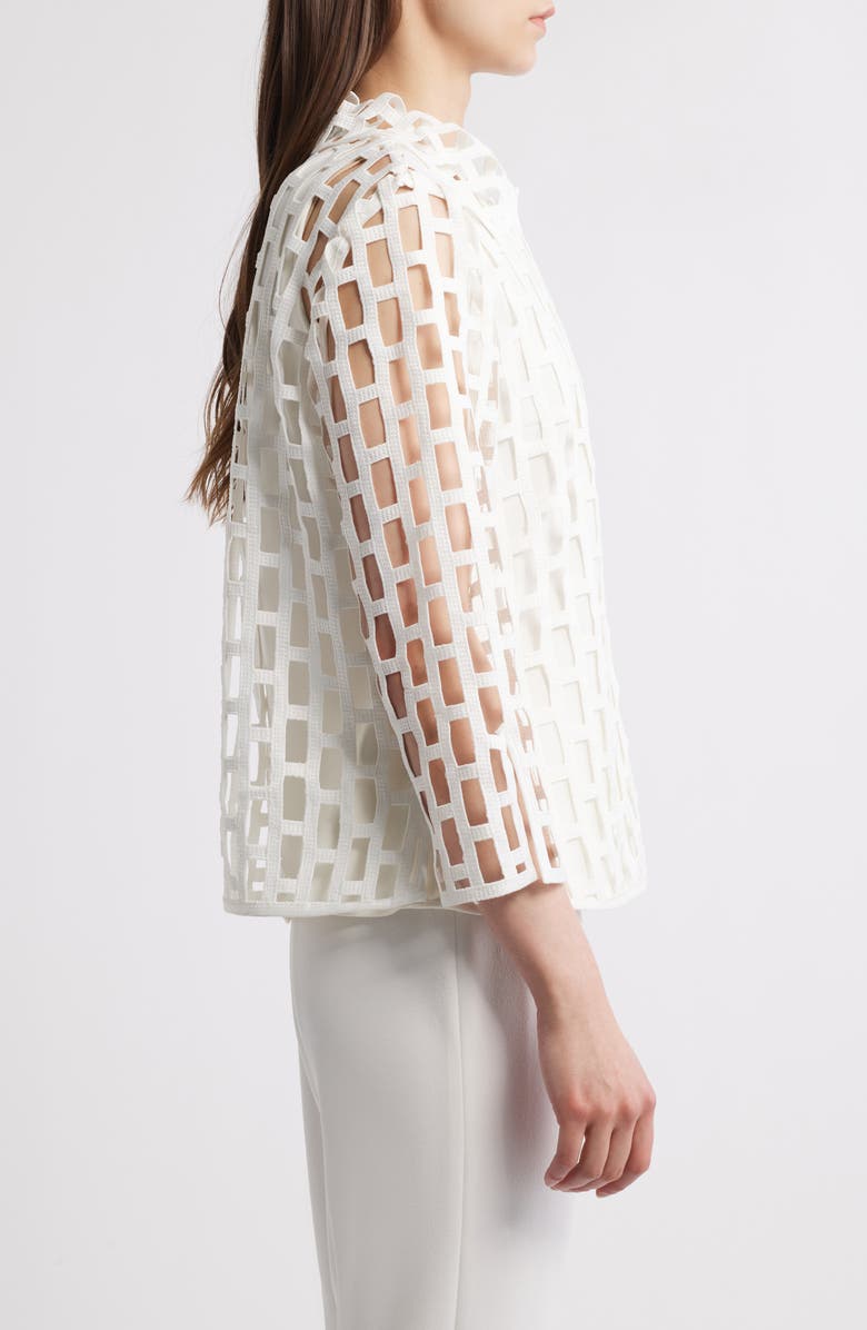 Ming Wang Cage Cutout Jacket, Alternate, color, White