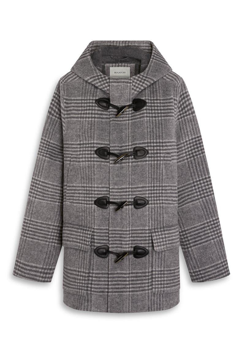Wool Blend Hooded Toggle Coat, Alternate, color, ANTHRACITE
