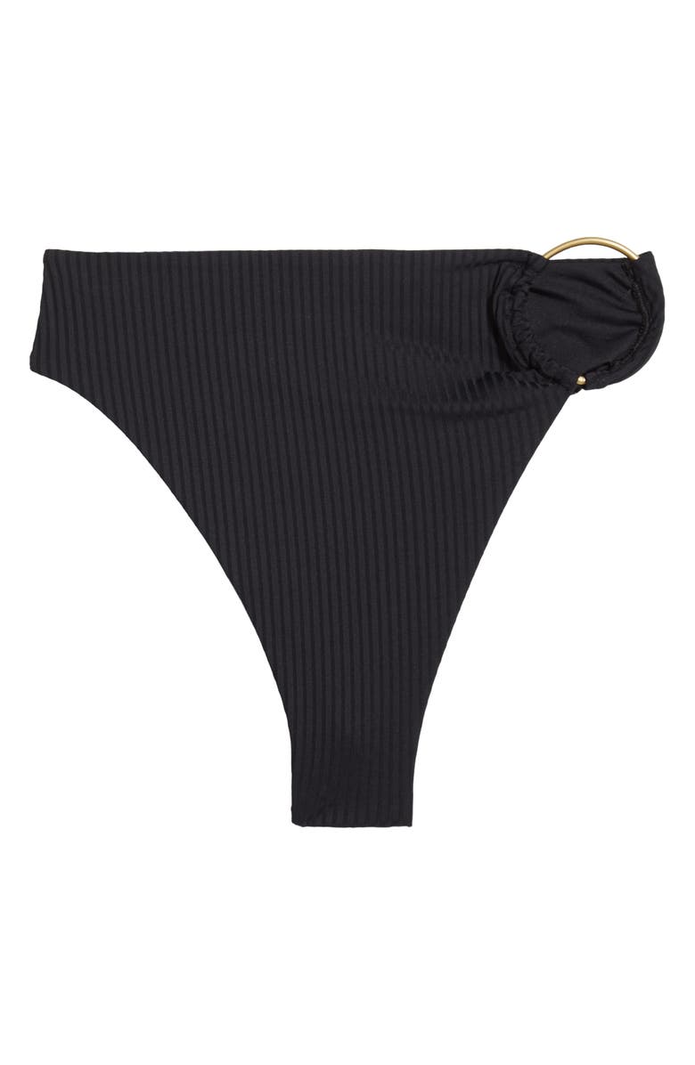 Vitamin A<sup>®</sup> Lolita Ring High Waist Bikini Bottoms, Alternate, color, Blk