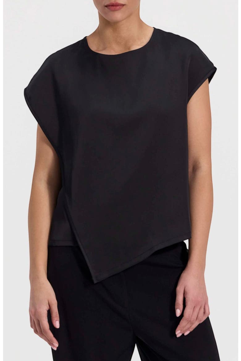 Satin Blouse, Main, color, Black