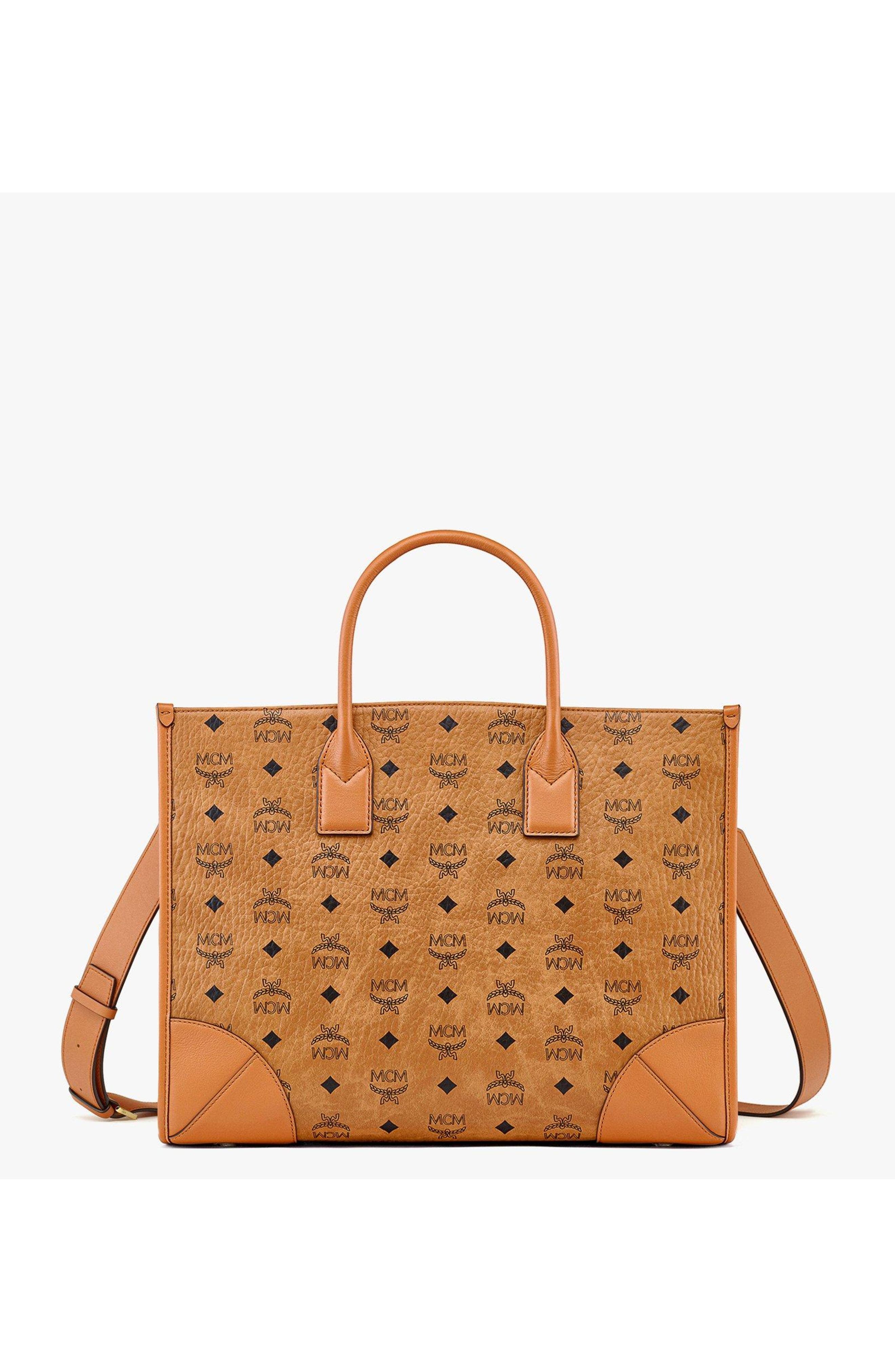 MCM München Tote in Visetos, Main, color, Cognac