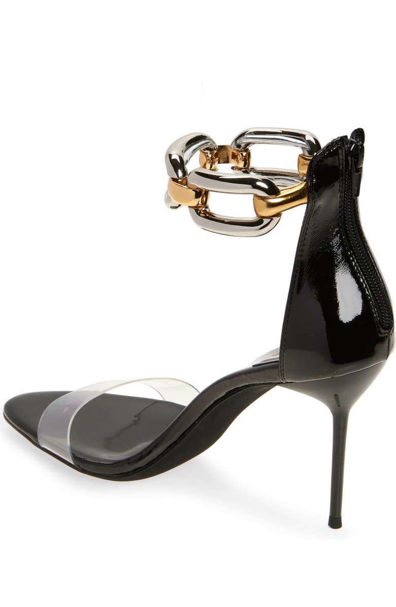 Jeffrey Campbell Cuff-Link Ankle Strap Sandal, Alternate, color, Black Clear Multi