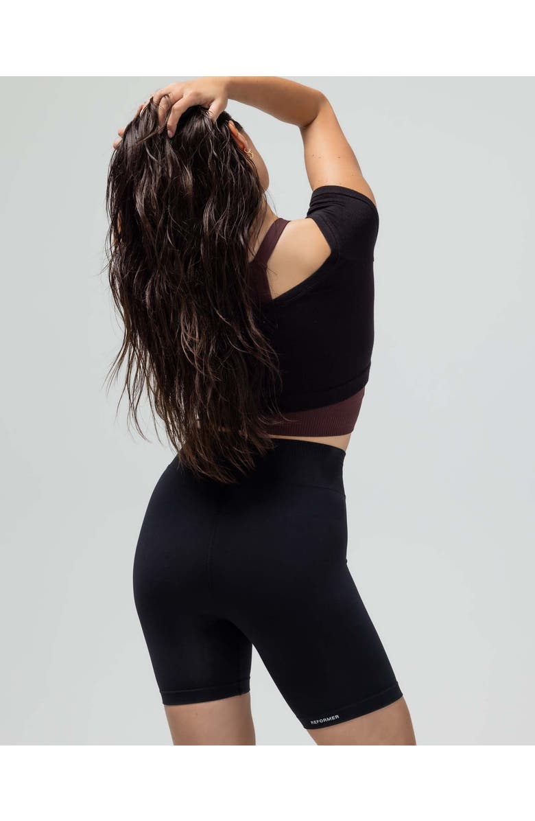 Reformer Jersey Biker Short, Alternate, color, Black