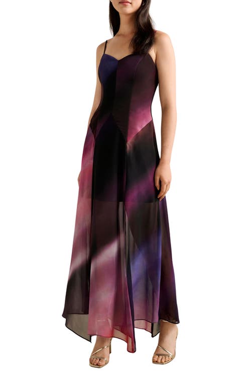Ever New Honey Sheer Maxi Cocktail Dress In Multi