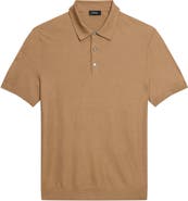 Theory Silk & Cotton Piqué Polo Sweater
